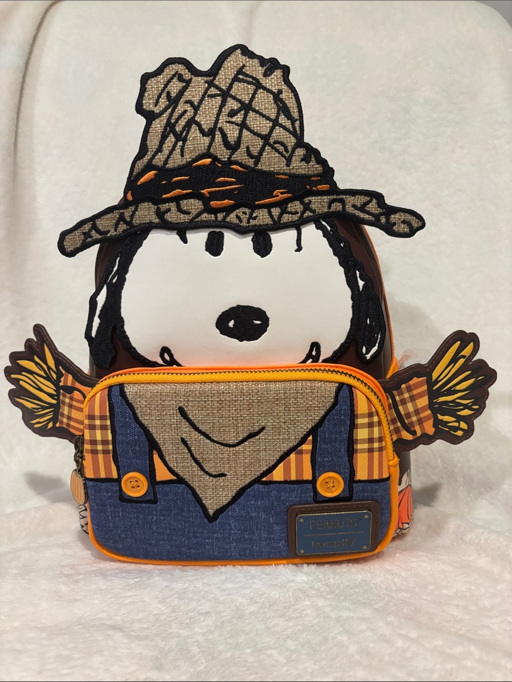 Loungefly Peanuts Snoopy Scarecrow Cosplay Mini Backpack NWT
